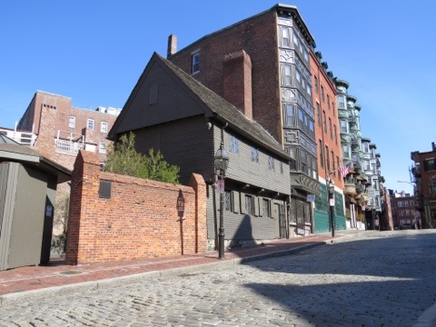 A rare sight: an empty street in Boston, Massachusetts, USA